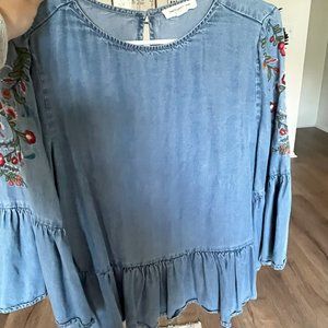 Blue Jean Long Sleeve Shirt